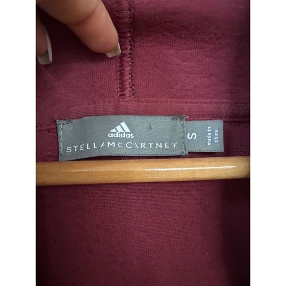 Adidas by Stella McCartney Hooded Full Zipper Red Maroon Jacket Size Small - Picture 4 of 6